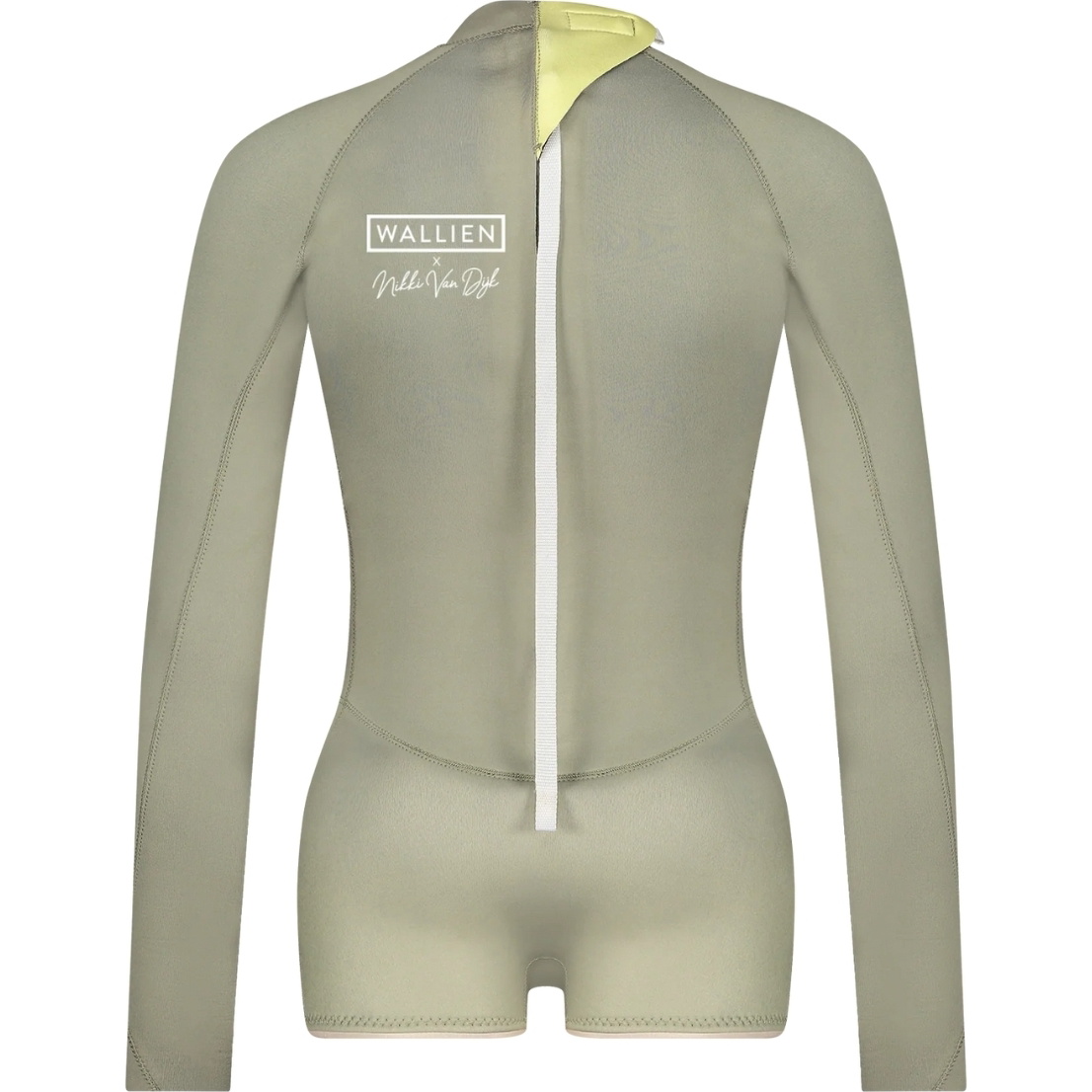 2026 Wallien Womens Nikki Van Dijk Boyleg Cut 2mm Back Zip Springsuit Wetsuit 101007 - Moon